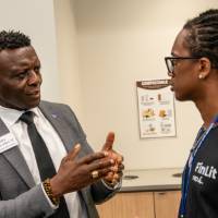 Felix Ngassa in conversation with event guest